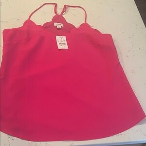 J Crew Hot Pink Scallop Camisole